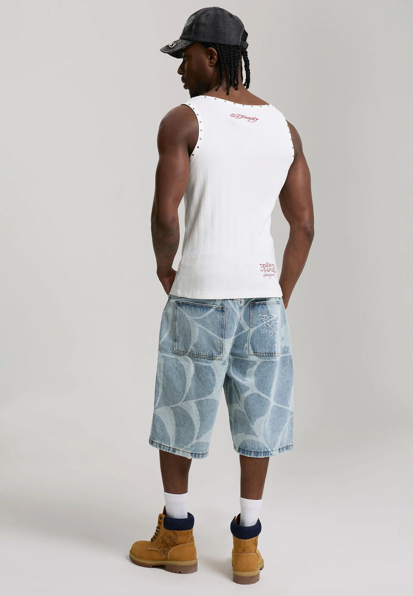MENS ED HARDY STUDDED RIB VEST