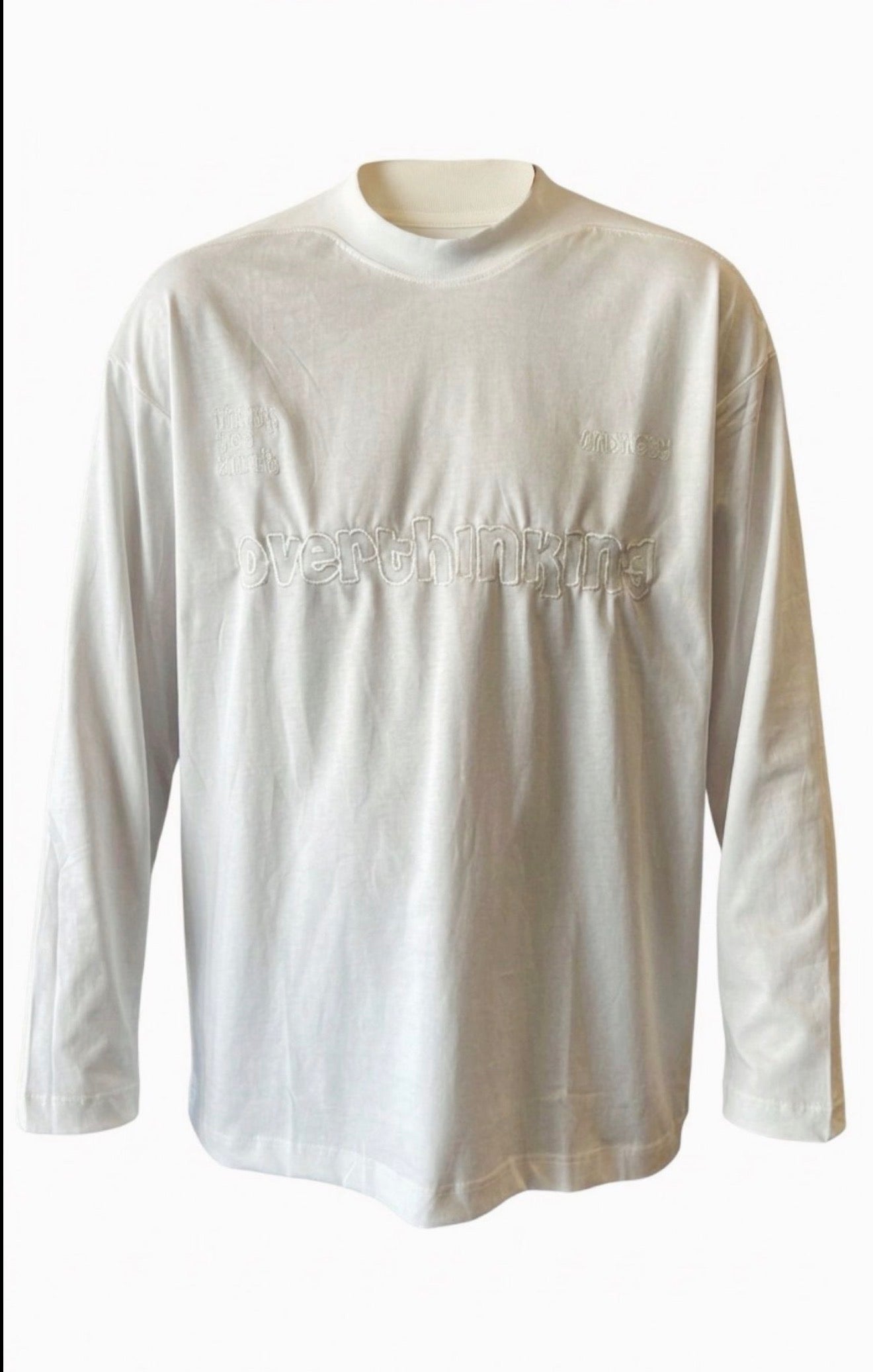 WHITE ‘OVERTHINKING’ LONGSLEEVE