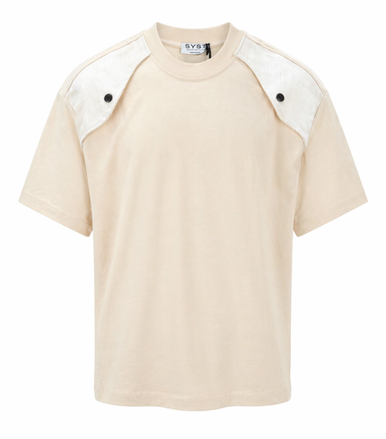 BEIGE BOTTON TEE