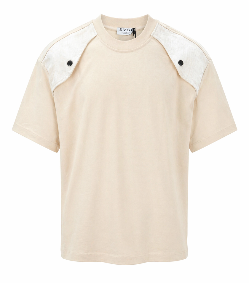 BEIGE BOTTON TEE