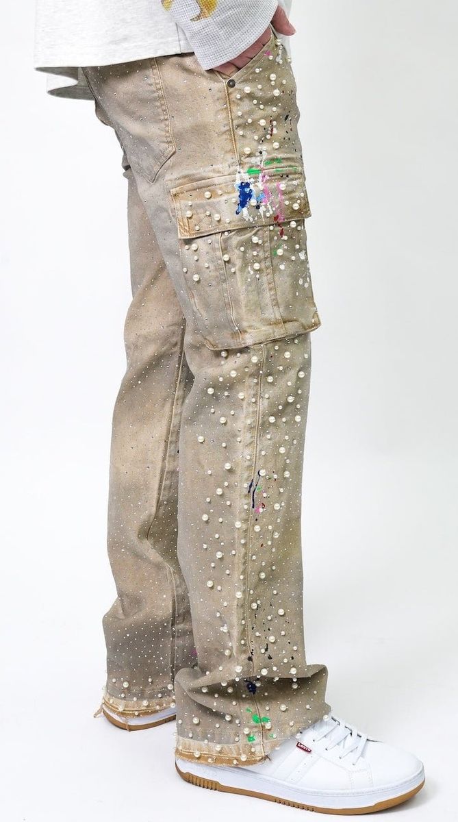 Pearl Crystal Cargos Loose fit