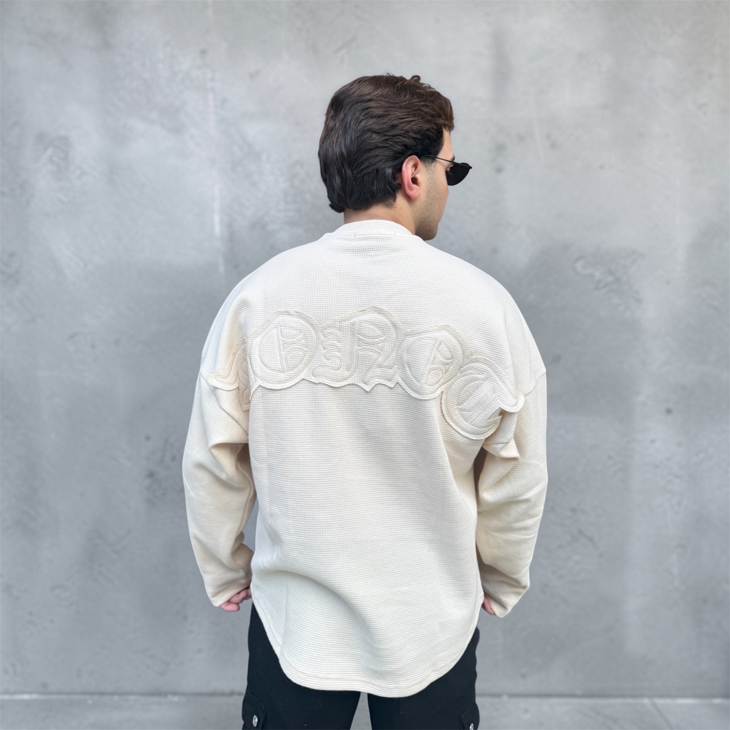 BEIGE WAFFLE LONG SLEEVE