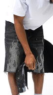 DUAL FLAMES SHORTS BLACK