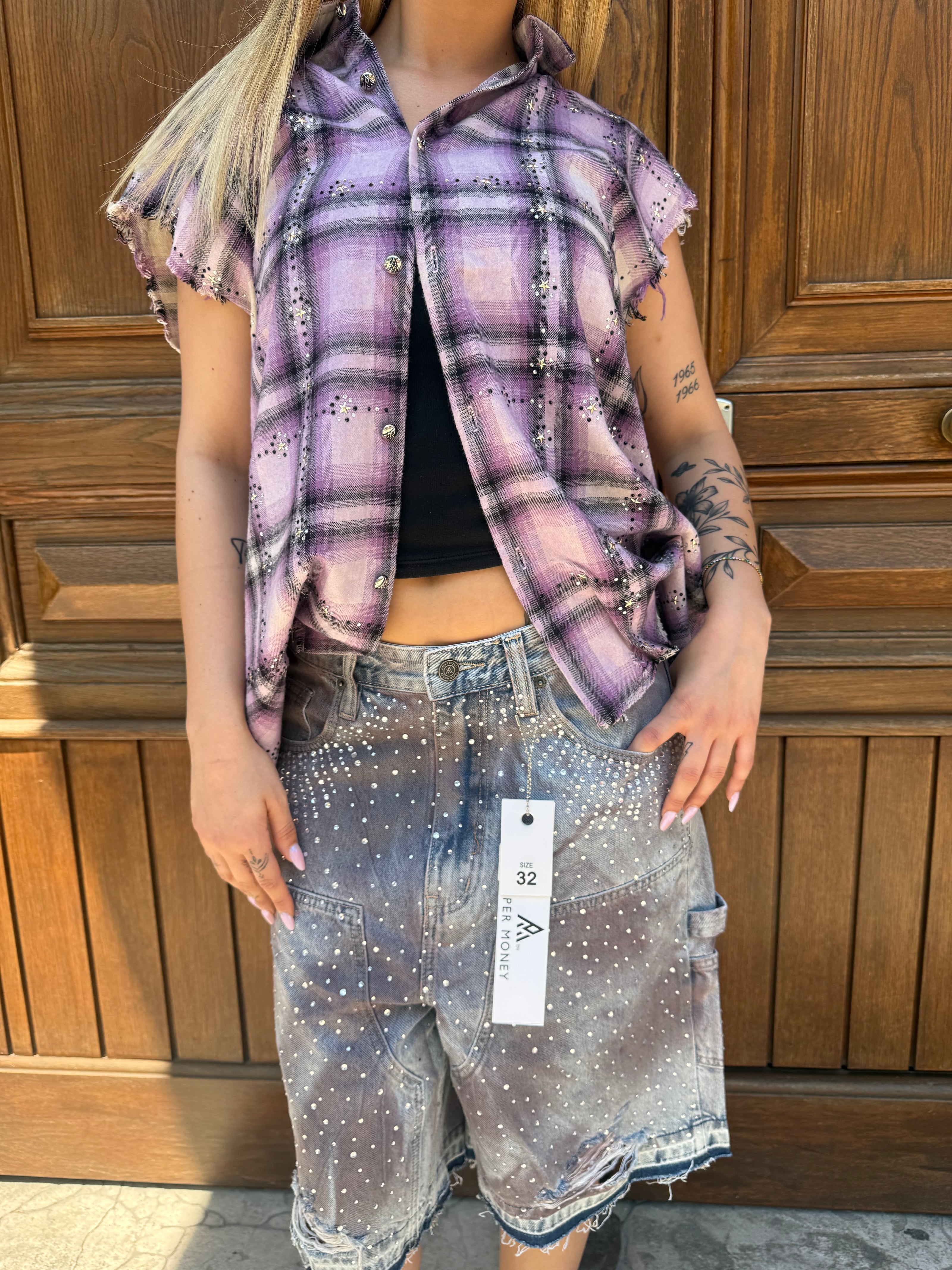 RHINESTONE FLANNEL