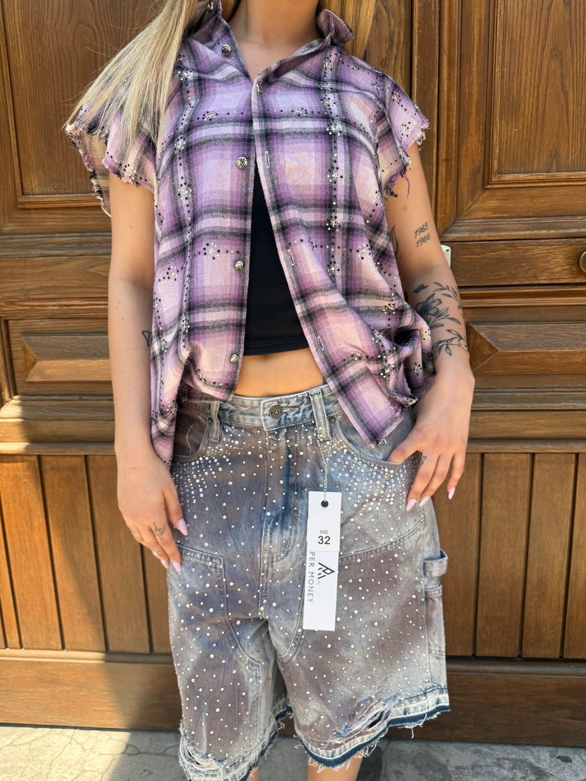 RHINESTONE FLANNEL