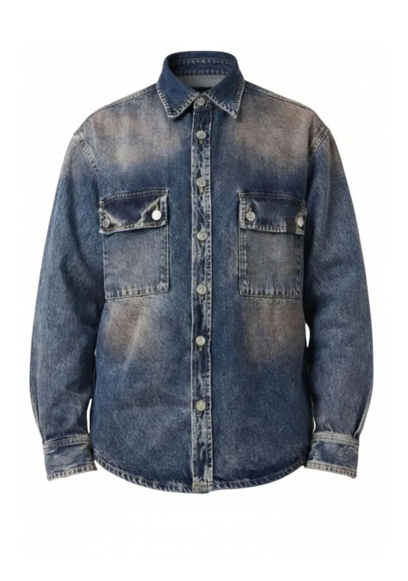 OVER SHIRT WASH SANDBLATED PLUM