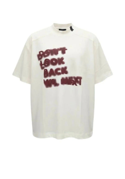 WHITE LOOK BACK TEE