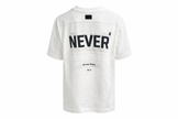T-SHIRT ‘NEVER’ RETRO WHITE