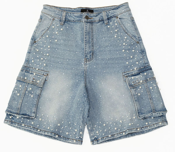 CRYSTALLIZED PEARL CARGO SHORT