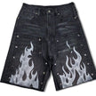 DUAL FLAMES SHORTS BLACK