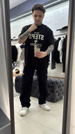 BLACK SMALL STEPS TEE