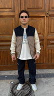 BOMBER BICOLOR BEIGE & DENIM