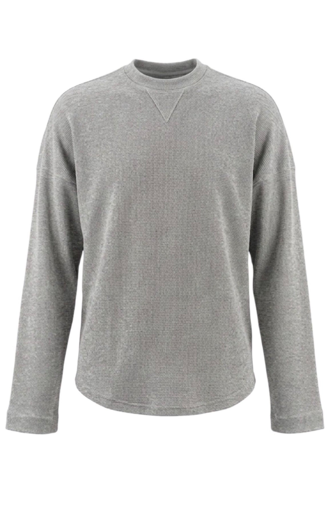 WAFFLE GREY LONG SLEEVE