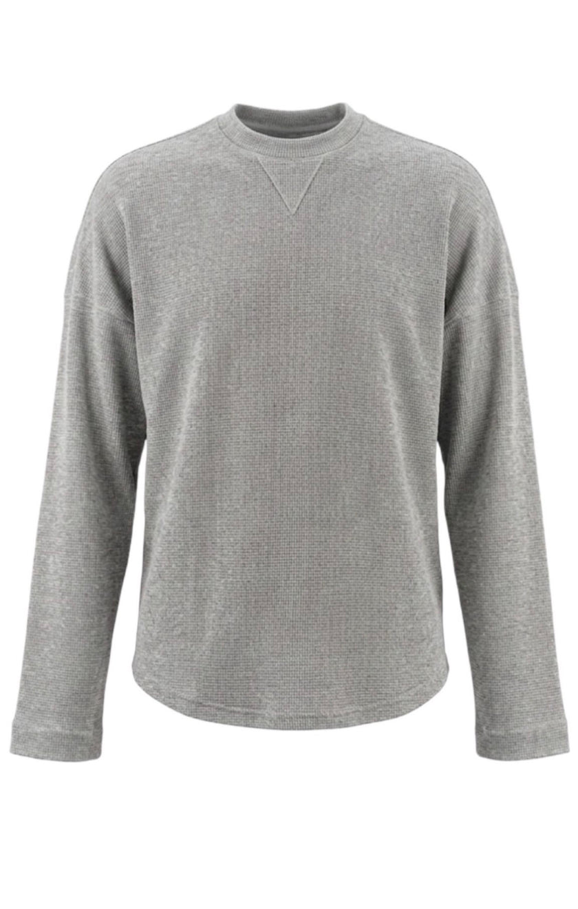 WAFFLE GREY LONG SLEEVE