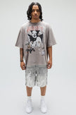 DUAL FLAMES SHORTS GREY