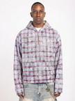 VINTAGE RED SKELETON HALF ZIP HOODIE