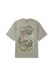 MENS WASHED SNAKE CHARMER RELAXED T-SHIRT - WASHED GREEN