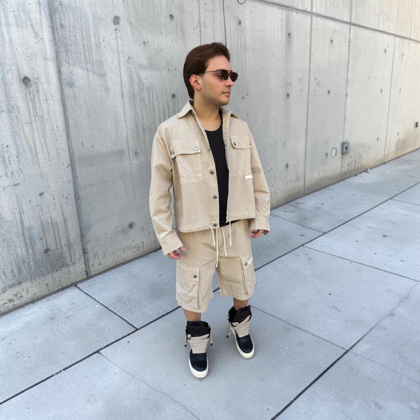BEIGE CARGO SHORT