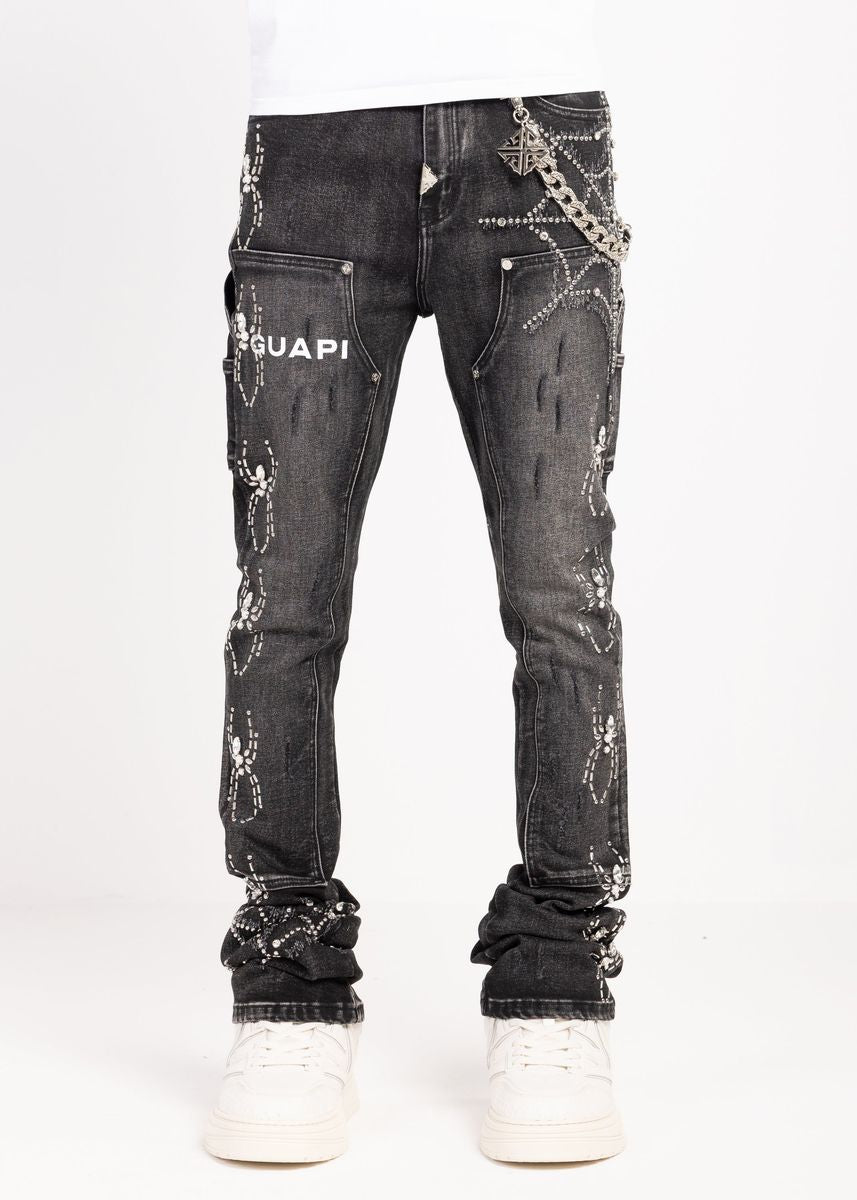 OBSIDIAN BLACK SPIDER DENIM