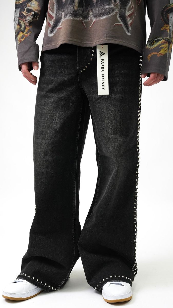 Outlaw Stud Denim - Black