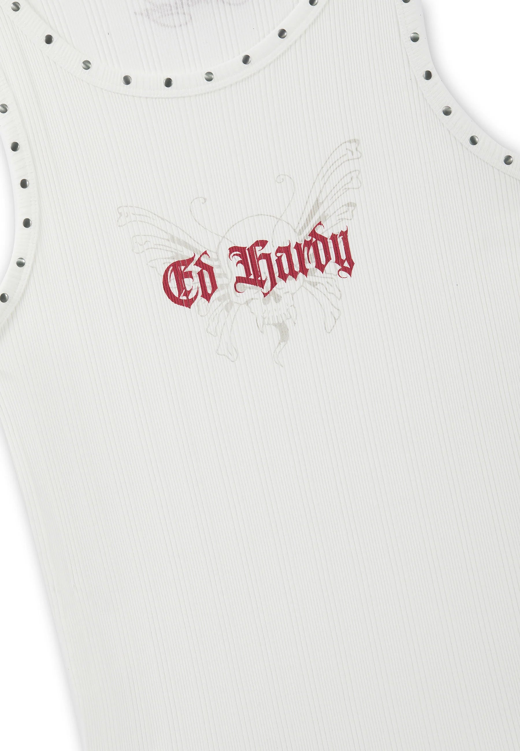 MENS ED HARDY STUDDED RIB VEST