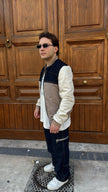 BOMBER BICOLOR BEIGE & DENIM