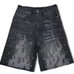 DUAL FLAMES SHORTS BLACK