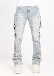 CROSS BUCKLE DENIM