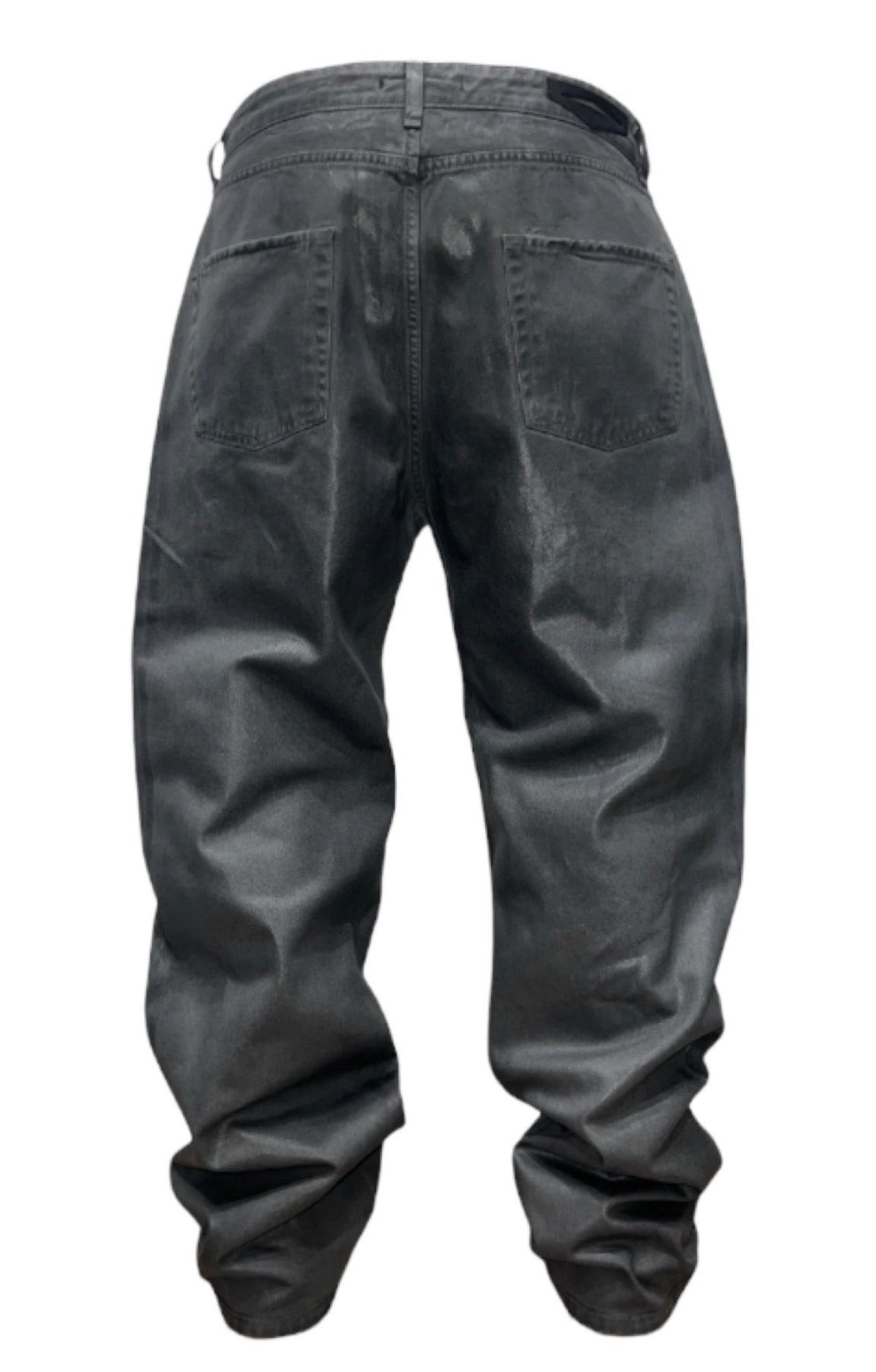 BAGGY GREY WAXED LEATHER