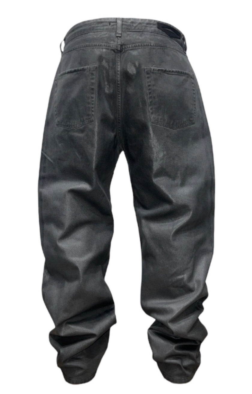 BAGGY GREY WAXED LEATHER