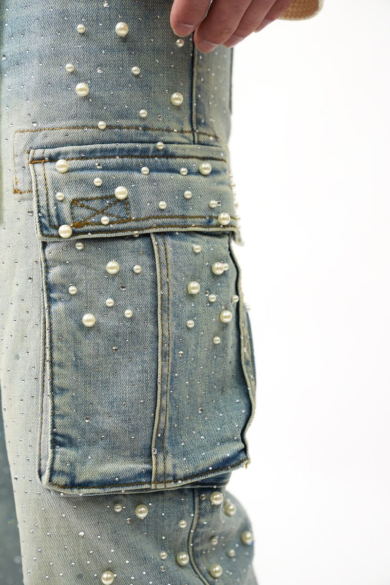 Pearl Crystal Cargos Loose fit