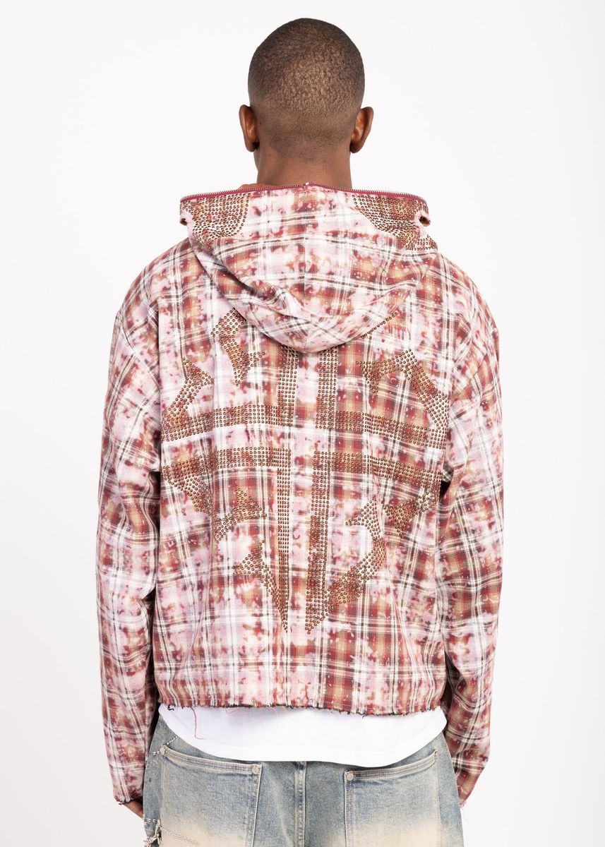 RUSTY SKELETON HALF ZIP HOODIE
