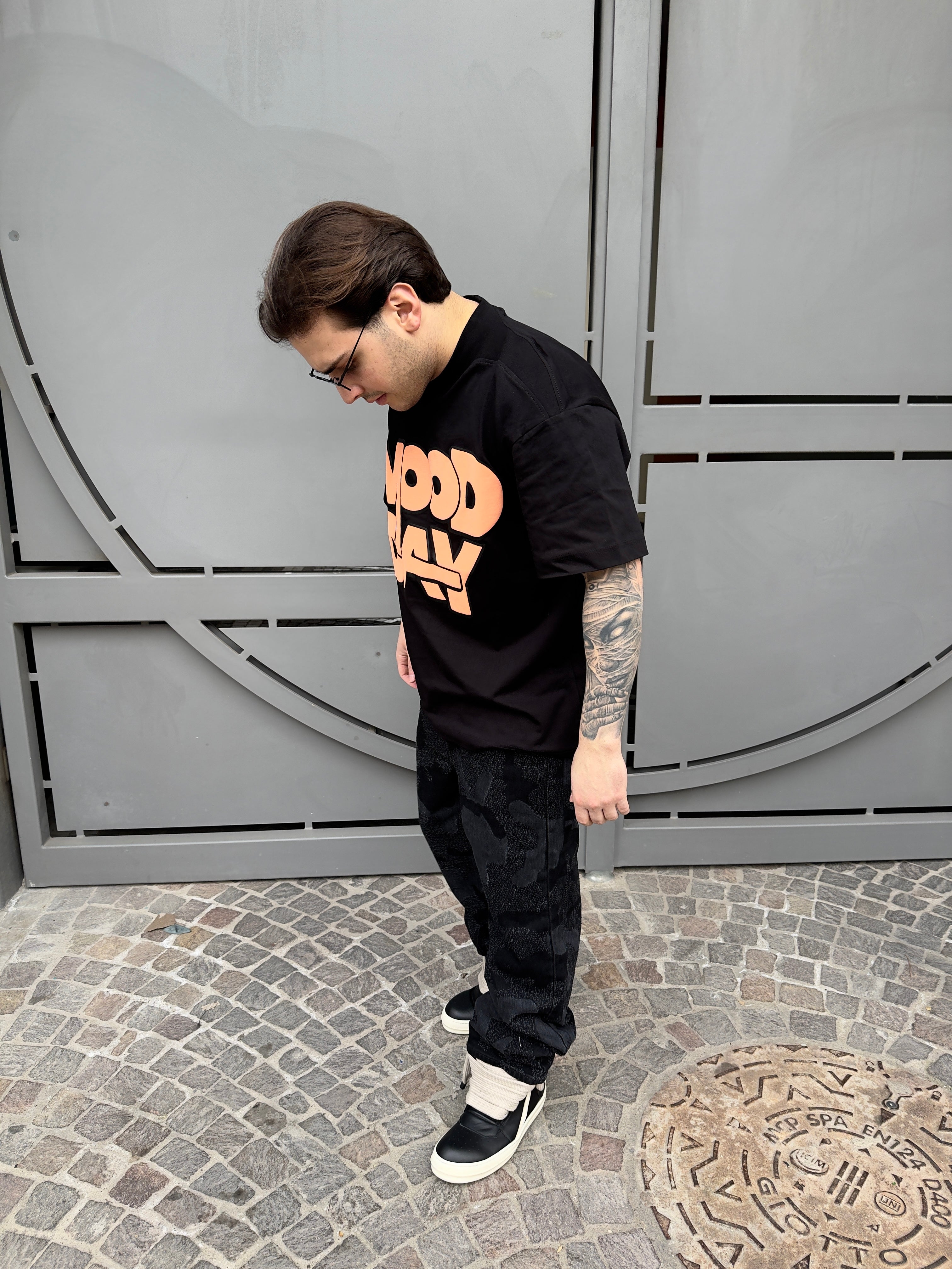 CAMO PIXEL BAGGHY BLACK