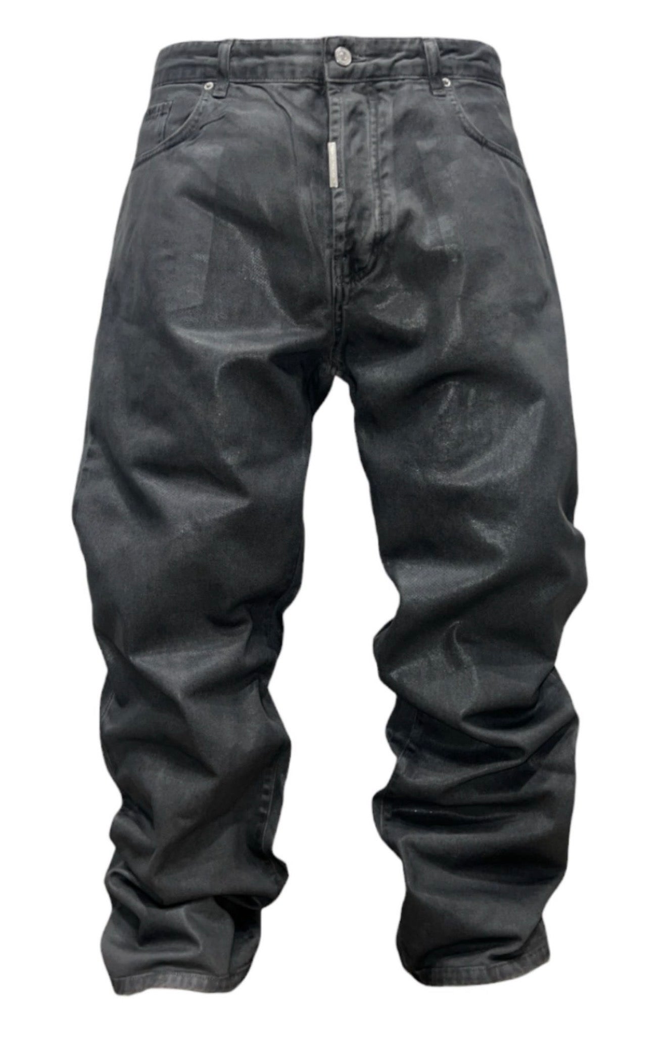 BAGGY GREY WAXED LEATHER