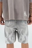 DUAL FLAMES SHORTS GREY