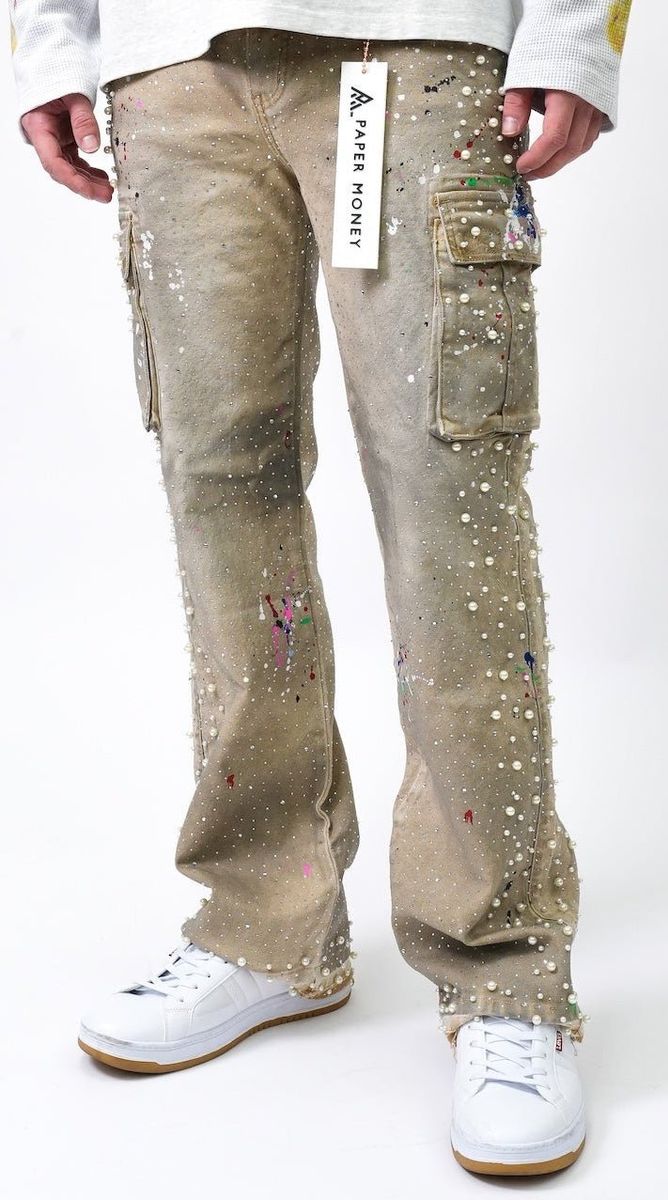 Pearl Crystal Cargos Loose fit