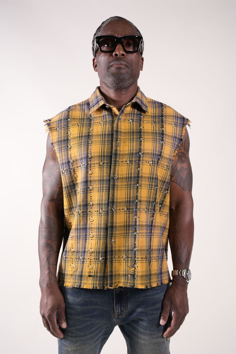 RHINESTONE FLANNEL GOLD