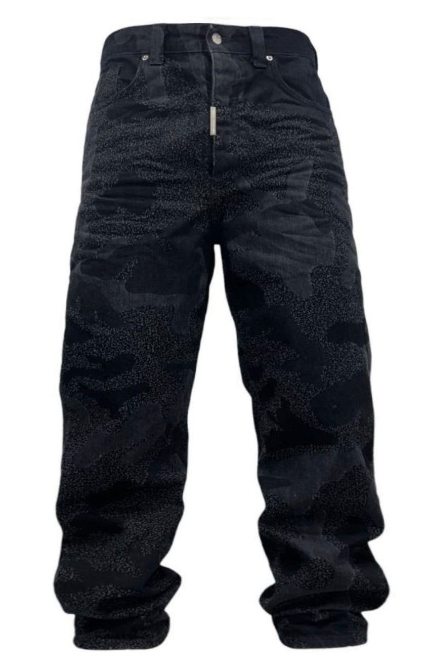 CAMO PIXEL BAGGHY BLACK