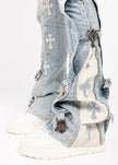 CROSS BUCKLE DENIM