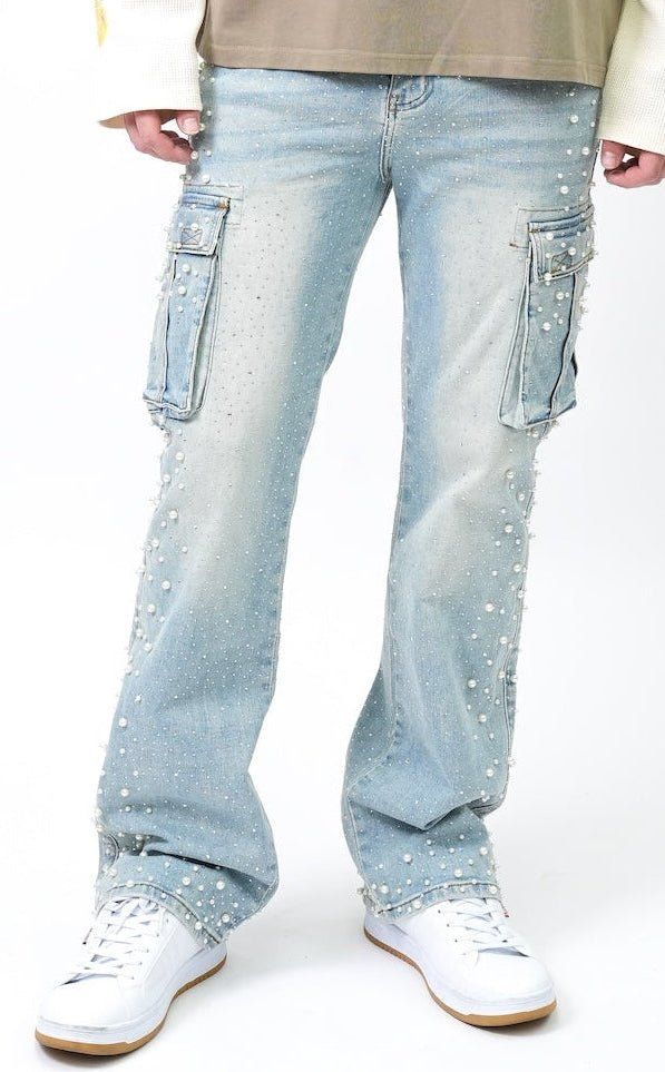 Pearl Crystal Cargos Loose fit