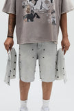 DUAL FLAMES SHORTS GREY