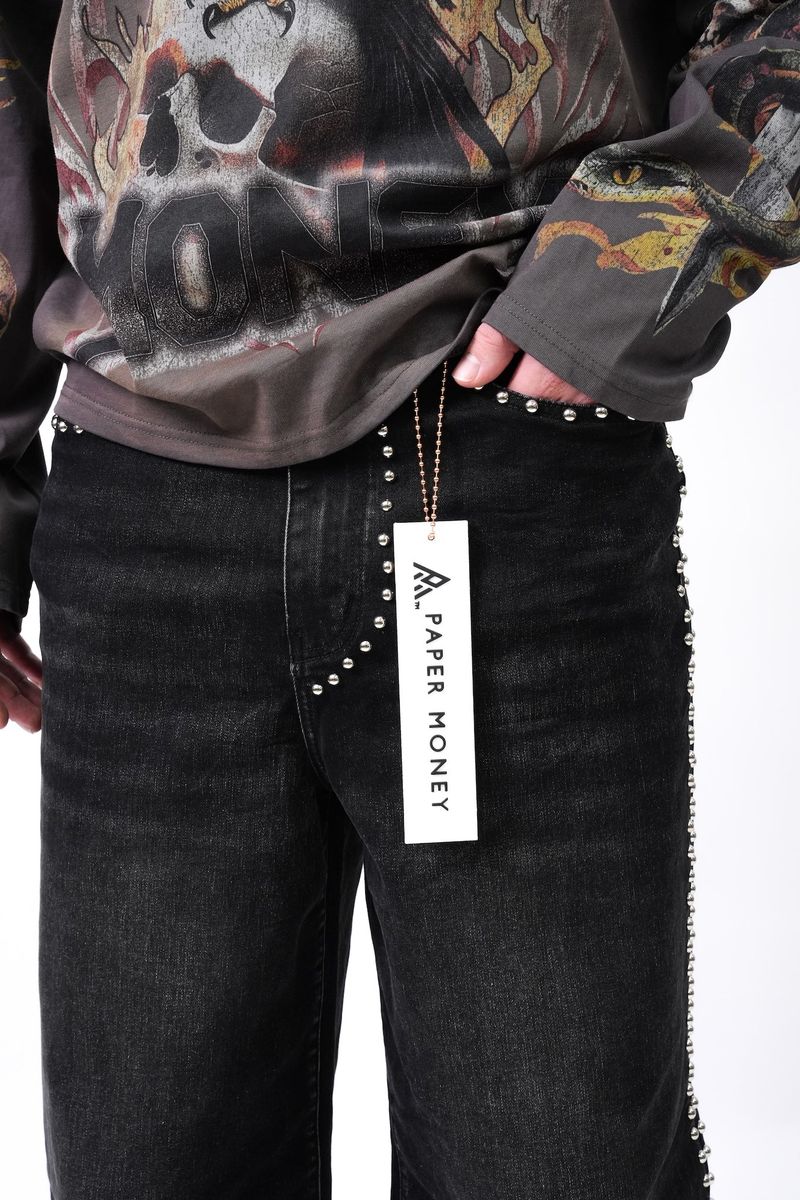 Outlaw Stud Denim - Black