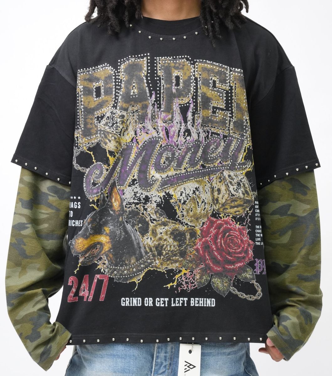 PM080 FOR THE DOGS 2 SHIRT BLACK