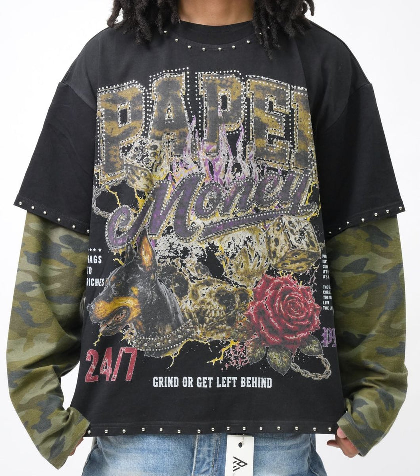 PM080 FOR THE DOGS 2 SHIRT BLACK