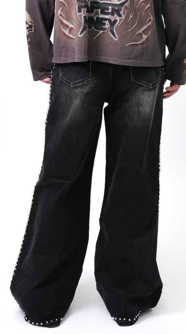 Outlaw Stud Denim - Black