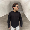 BLACK WAFFLE LONG SLEEVE
