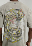 MENS WASHED SNAKE CHARMER RELAXED T-SHIRT - WASHED GREEN
