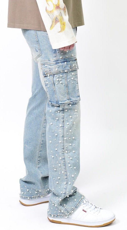 Pearl Crystal Cargos Loose fit
