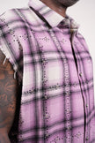RHINESTONE PURPLE FLANNEL