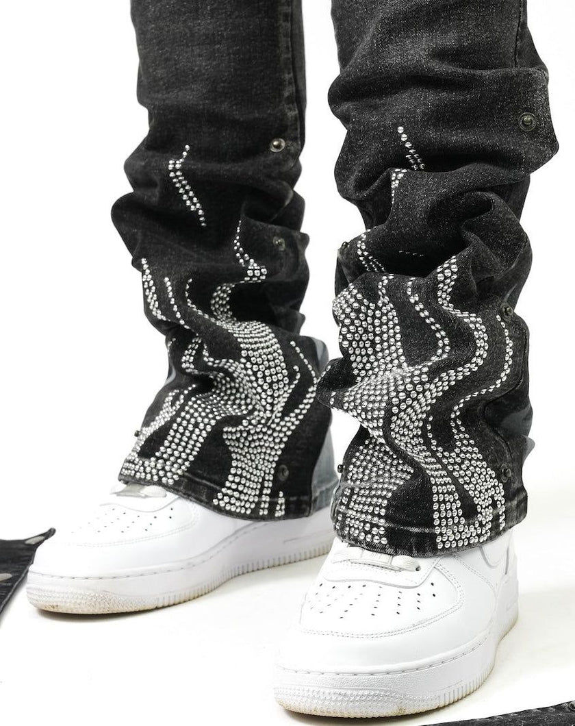 Dual Flames Pants - Black